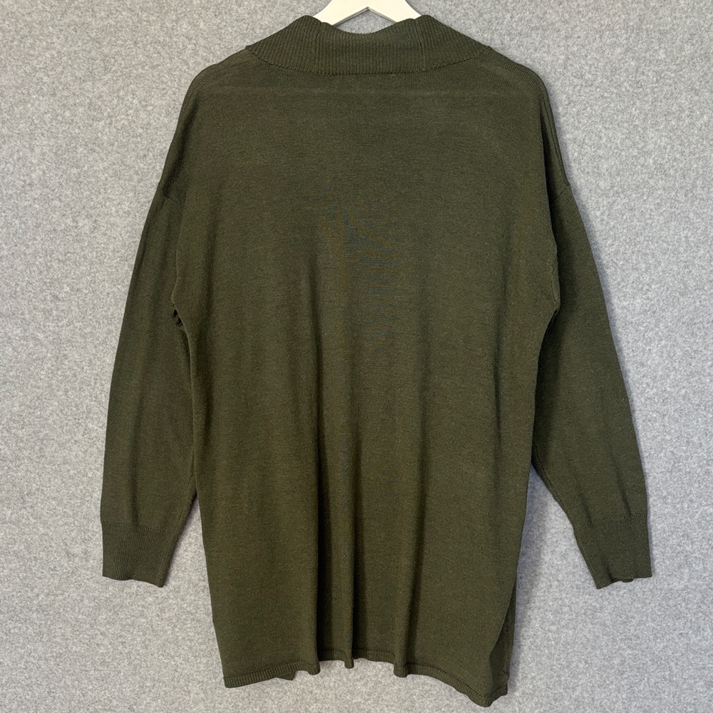Gloria Vanderbilt Cozy Neutral Cardigan XL Olive Green - Picture 3 of 7